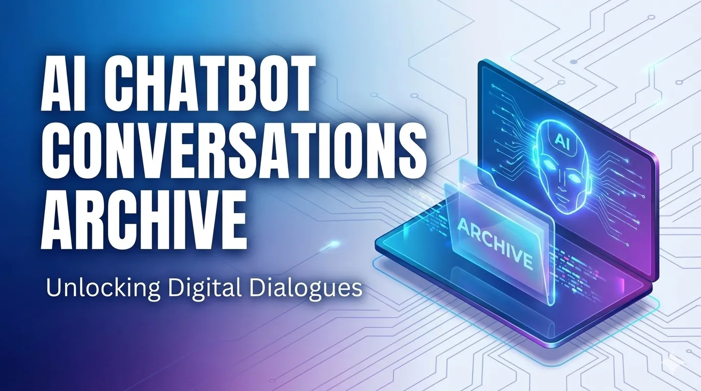 Illustration of an AI chatbot archiving conversations