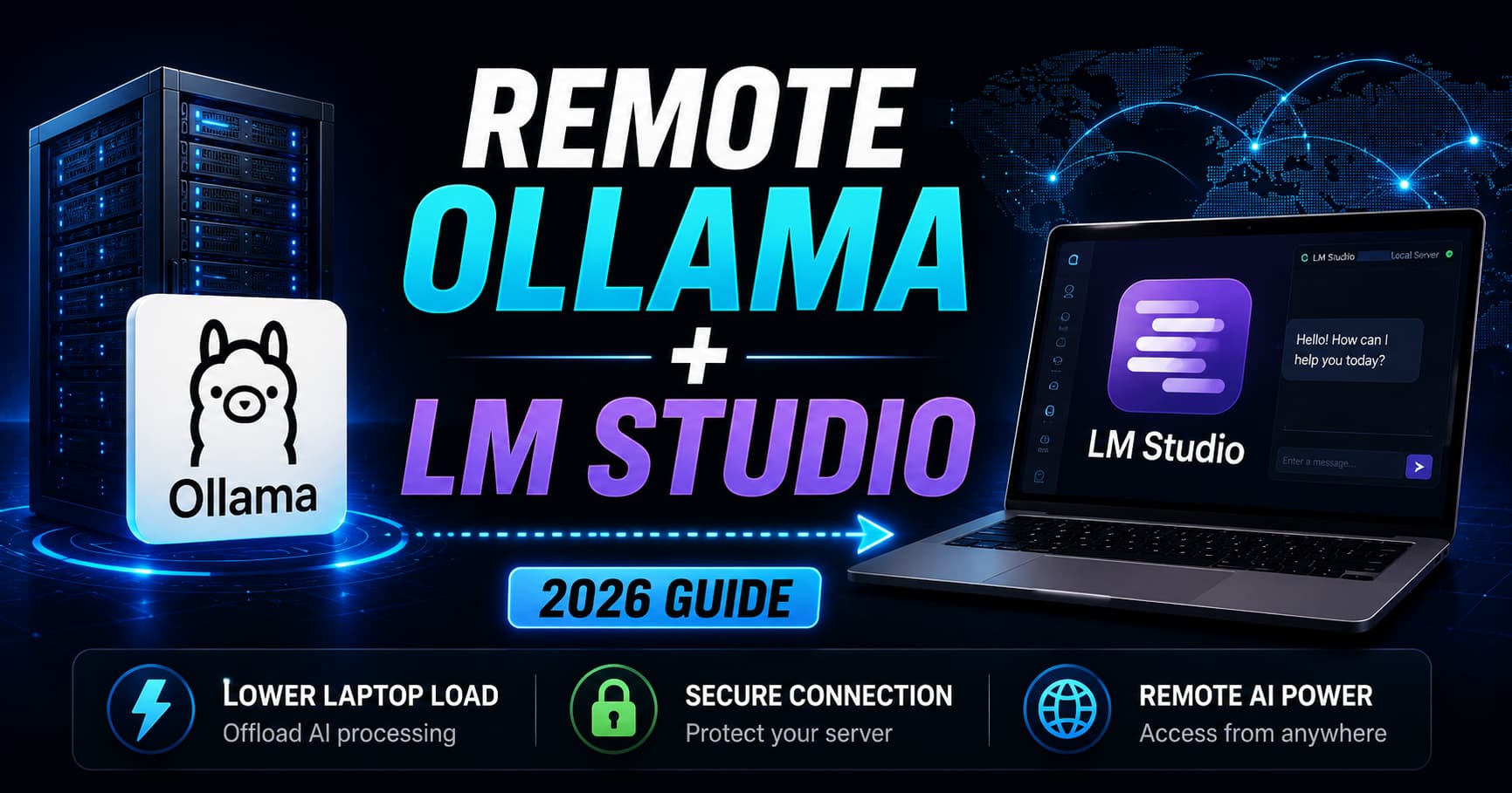 Remote Ollama Server and LM Studio Client setup guide 2026